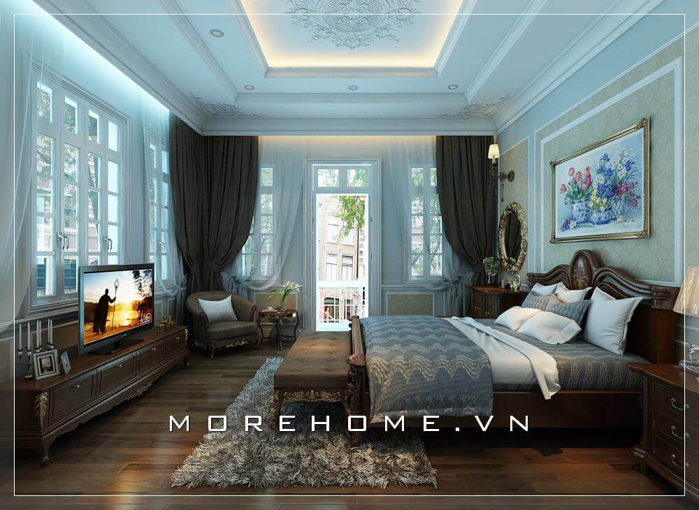 Giường ngủ biệt thự Giường ngủ biệt thự