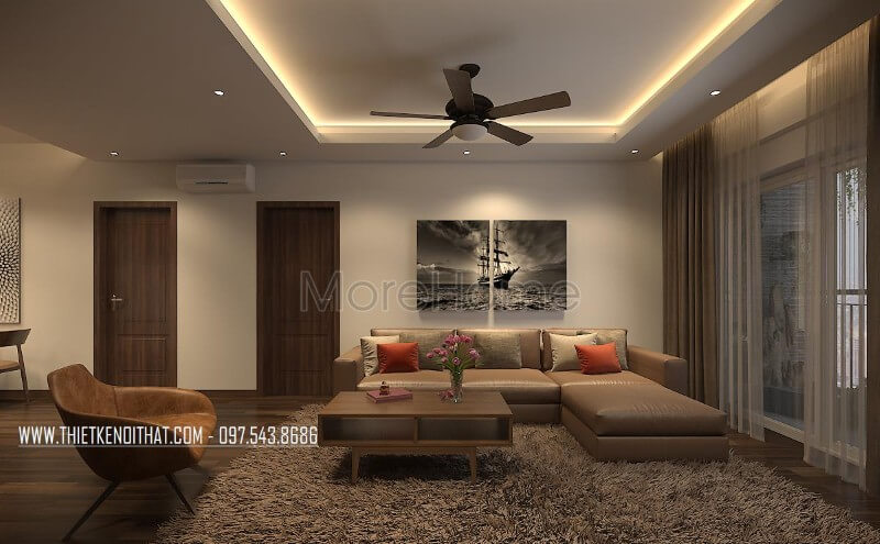 Trang trí nội thất phòng khách chung cư tối giản đẹp hiện đại Mẫu nội thất chung cư đẹp