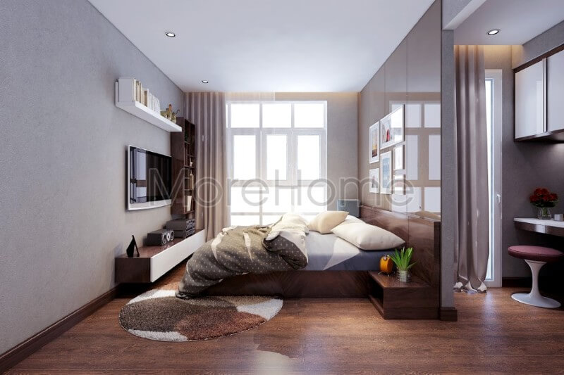 Thiết kế nội thất phòng ngủ chung cư hiện đại Mẫu nội thất chung cư hiện đại