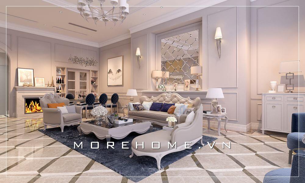 Sofa chung cư tân cổ điển Sofa chung cư tân cổ điển