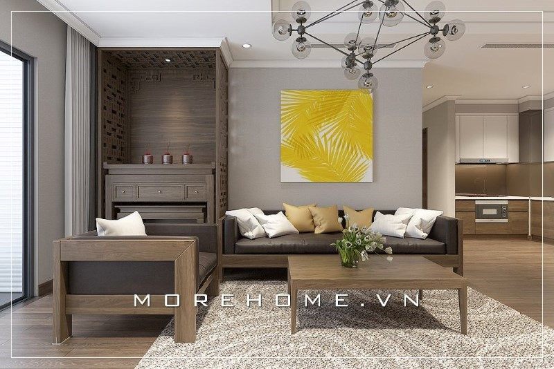 +23 Mẫu Thiết kế chung cư 53m2 tại Hưng Yên ấn tượng với phòng khách thời thượng