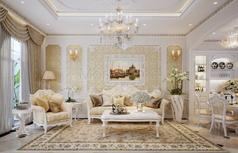 Morehome gợi ý cho bạn mẫu thiết kế sofa đẹp phong cách tân cổ điển cho nhà chung cư cao cấp